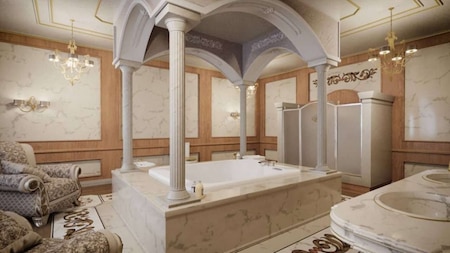 The luxurious bathroom