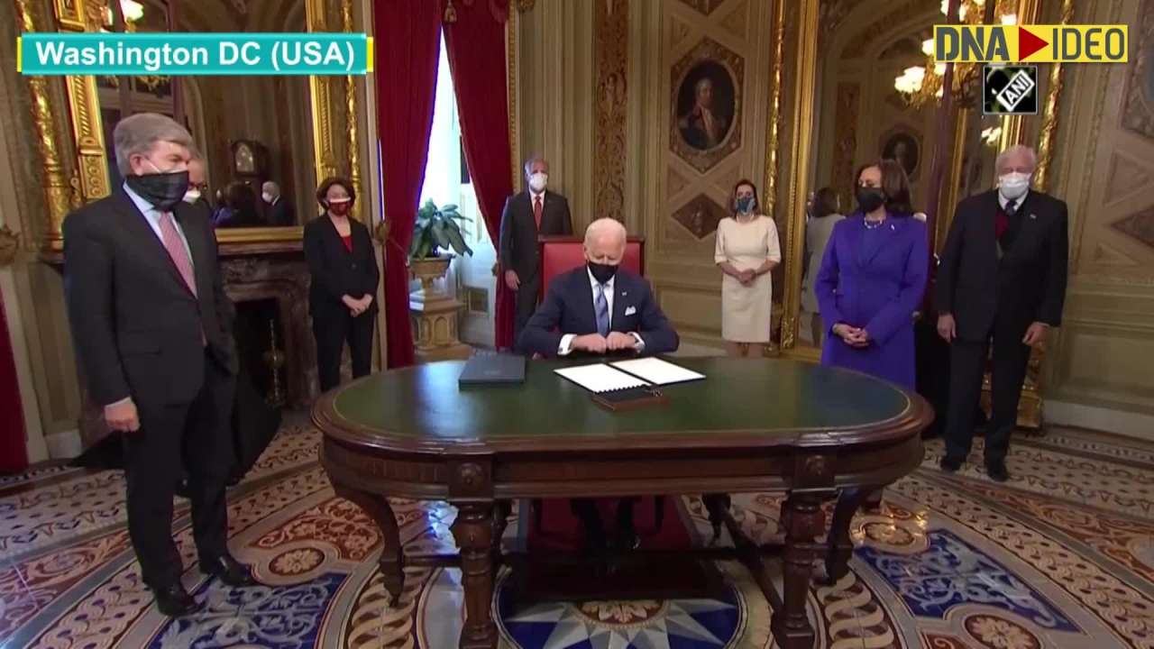 Watch: US President Joe Biden Signs First 3 Proclamations