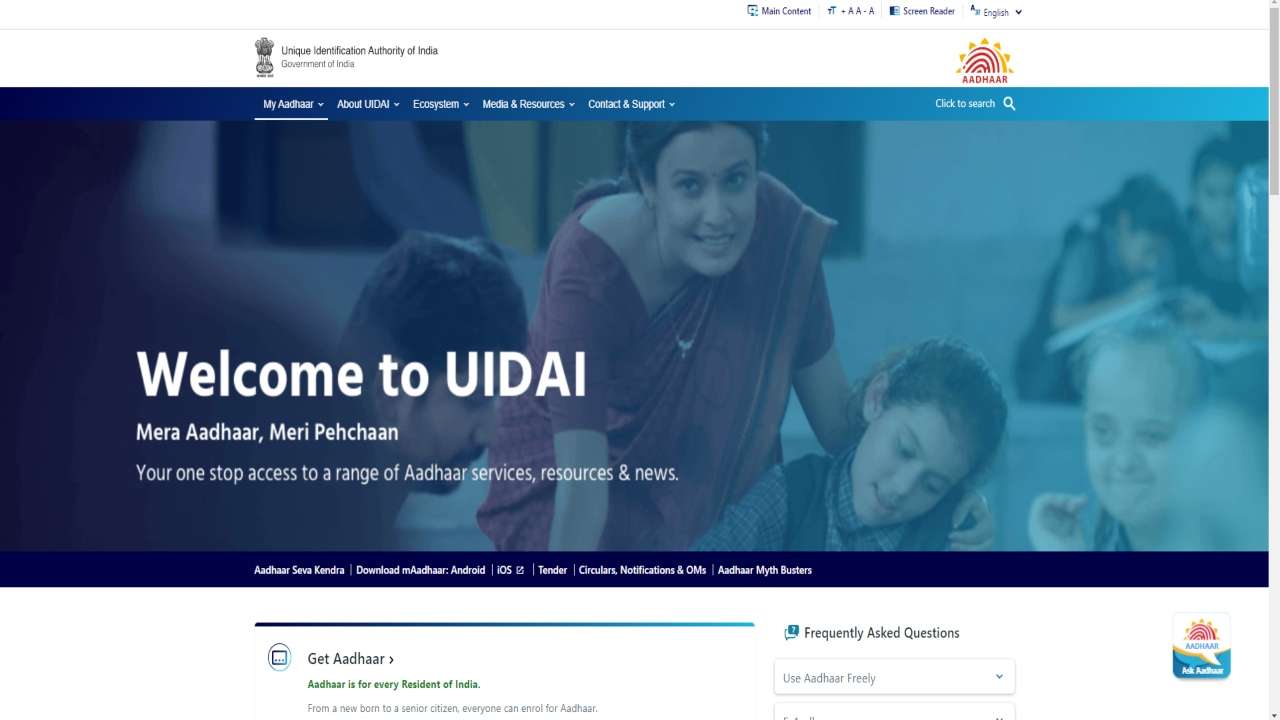 Visit UIDAI website