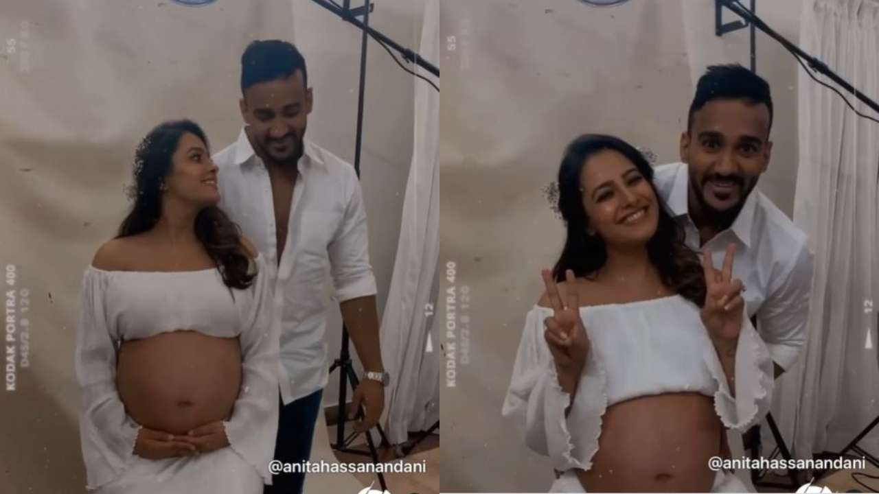 Glimpse Of Anita Hassanandani's maternity photoshoot with husband Rohit Reddy