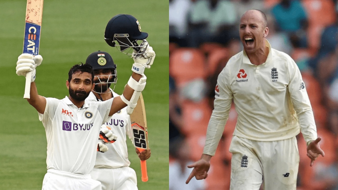 Ajinkya Rahane and Jack Leach