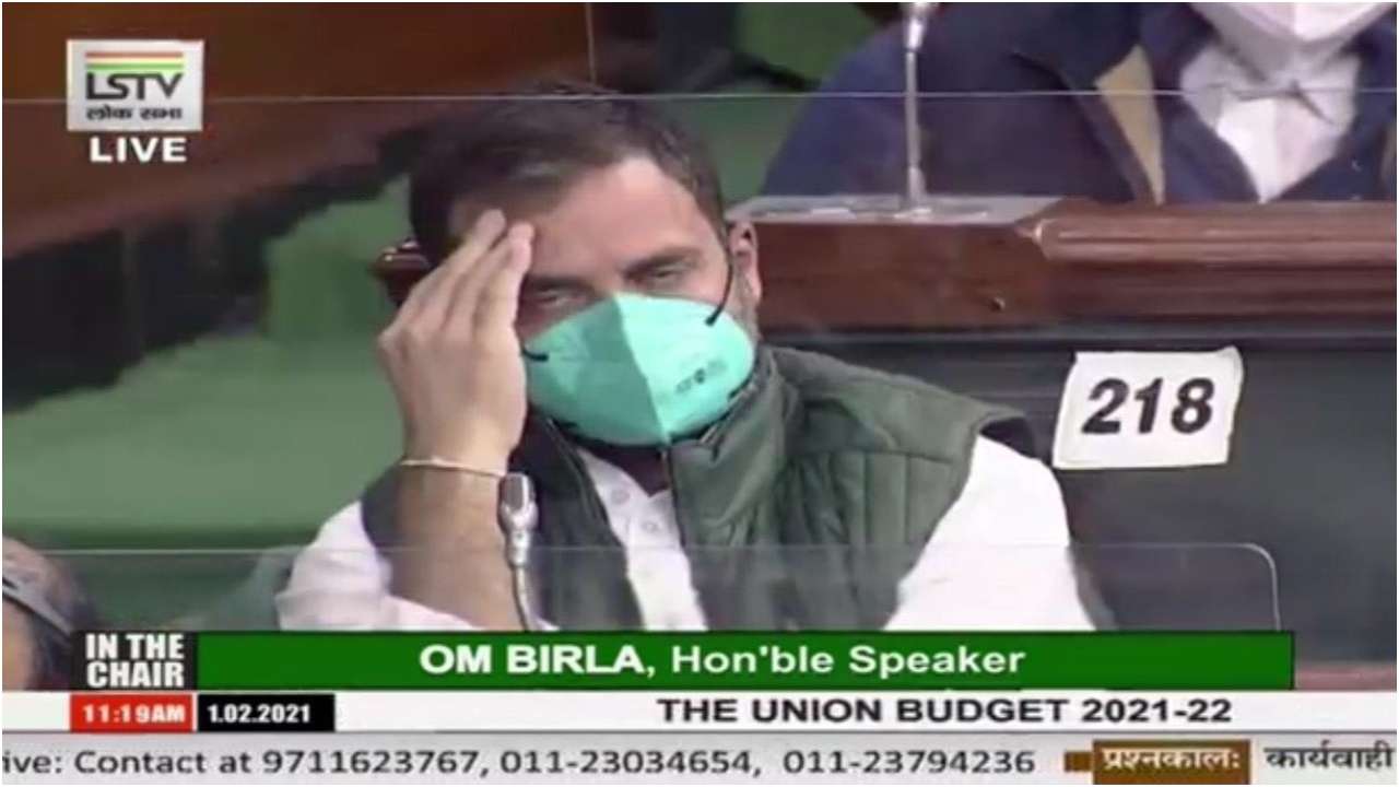 Budget 2021 Bored Rahul Gandhi Stirs Meme Fest On Twitter