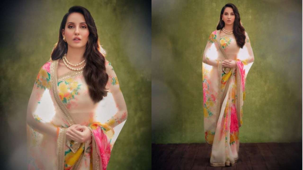 Nora Fatehi looks graceful in Sabyasachi saree