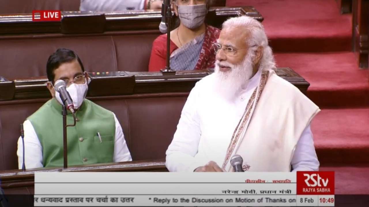 PM Modi gives sharp reply to opposition in Rajya Sabha, quotes Manmohan Singh over farm laws