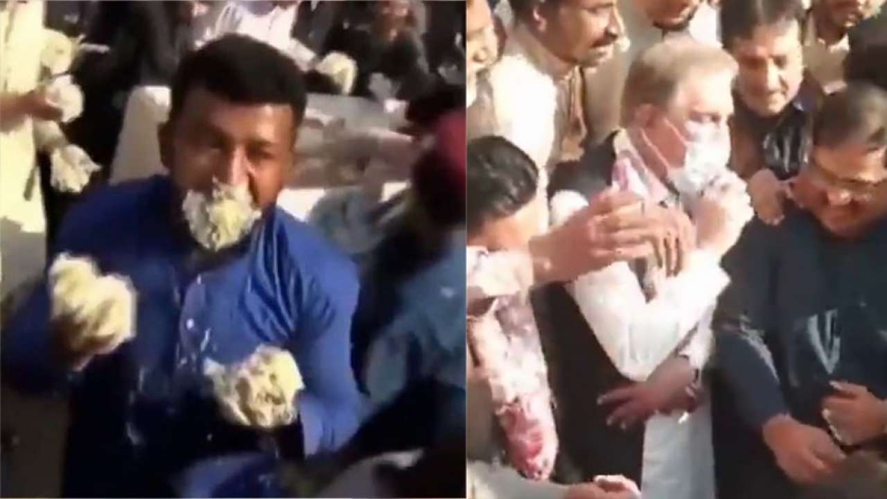 Fight for cake in Pakistan