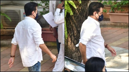 Sanjay Kapoor seen at Rajiv Kapoor's residence
