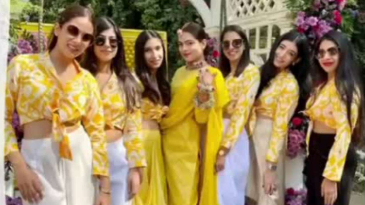 The bride sqaud is Haldi ready