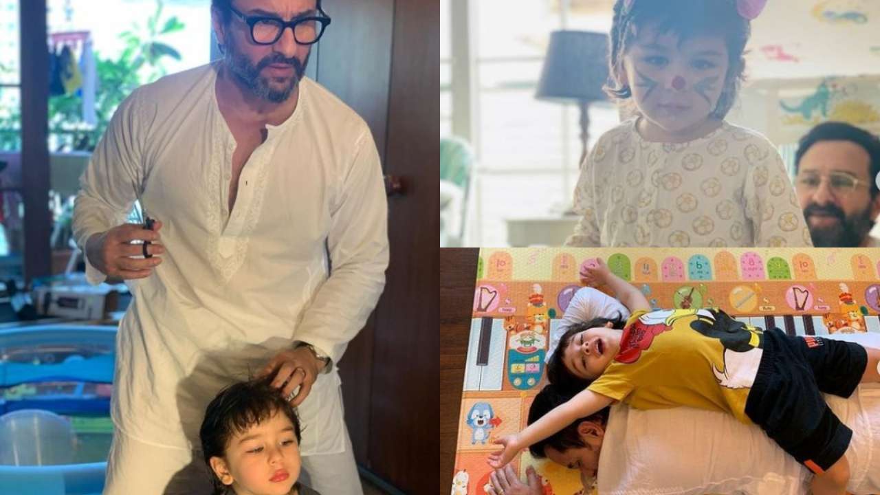 Saif Ali Khan, Kareena Kapoor Khan and Taimur Ali Khan bond during lockdown