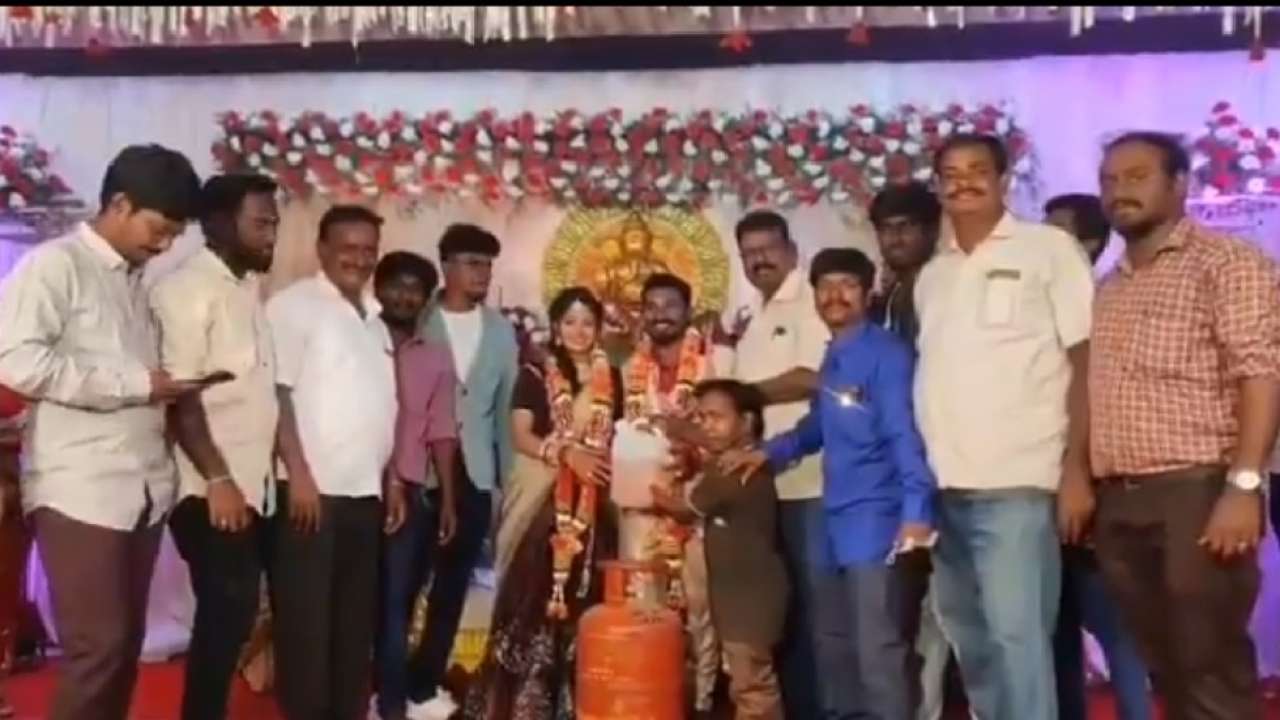 Watch: Onion, petrol, LPG gifted on wedding to Tamil Nadu couple in funny  video