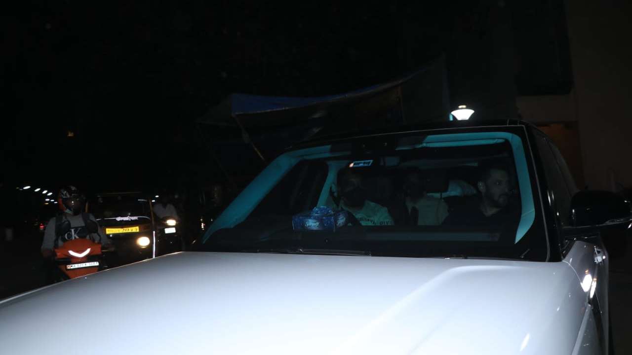 Salman Khan spotted leaving in his car