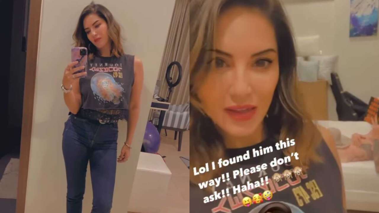 Sanny Leyon Sex Video - Video: Sunny Leone shares how she 'found' husband Daniel Weber wearing  nothing but a hat placed on his lap