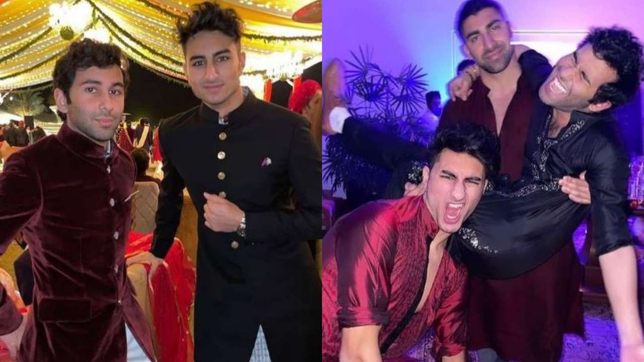 Ibrahim Ali Khan Parties Hard At Captain Amarinder Singh S Granddaughter S Wedding Photos Go Viral On monday, he shared individual pictures of himself dressed in traditional attire for diwali. ibrahim ali khan parties hard at