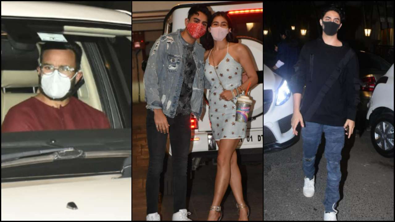 Ibrahim Ali Khan birthday bash: Saif Ali Khan, Sara Ali Khan, Aryan ...