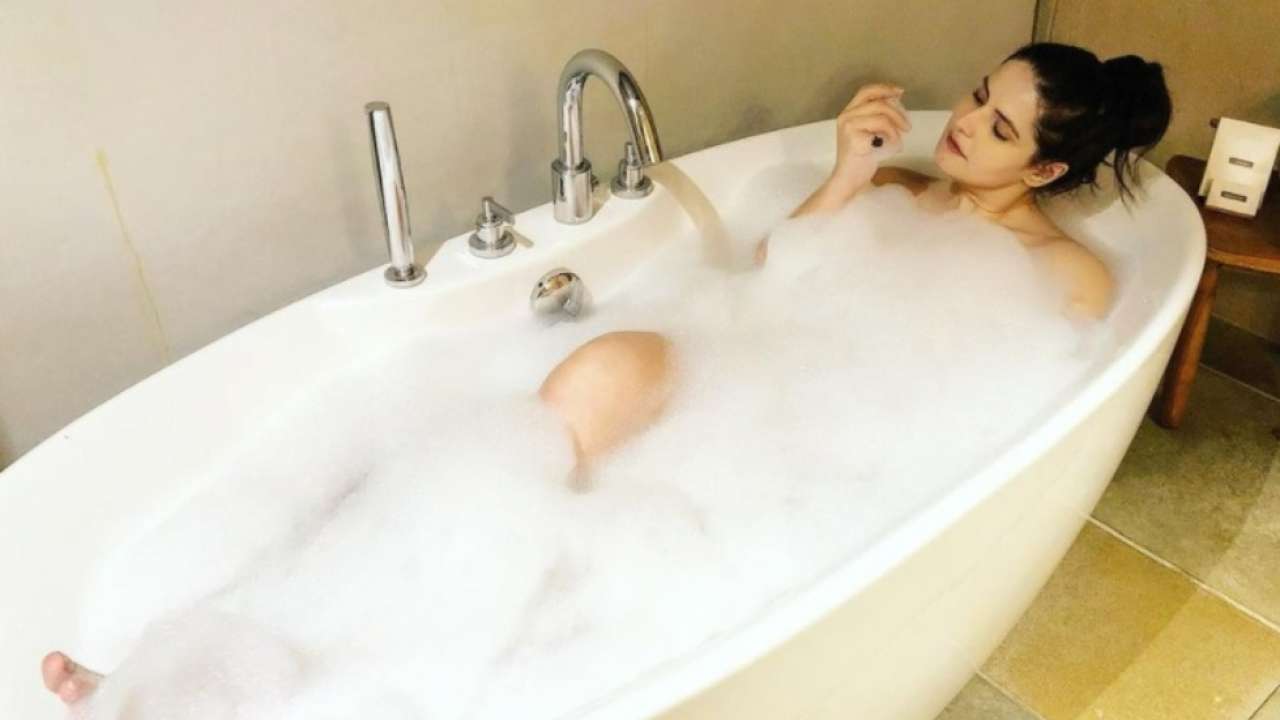 Zareen Khan oozes oomph with latest photoshoot in bathtub