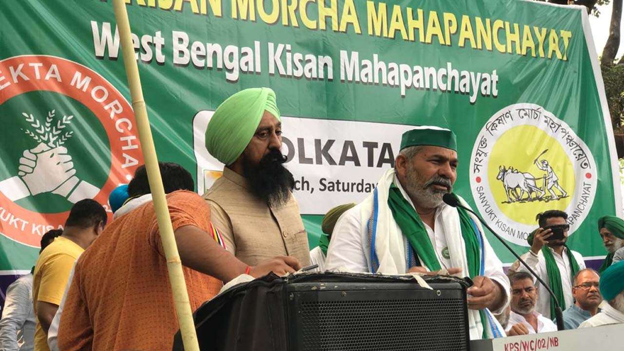 Rakesh Tikait takes farmers' protest to Kolkata, urges people not to