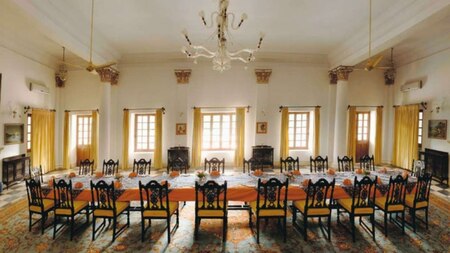 Pataudi Palace - The extravagant dining room