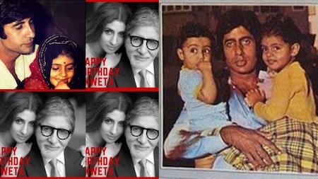 Amitabh Bachchan, Abhishek Bachchan share adorable photos to wish Shweta Bachchan Nanda a happy birthday