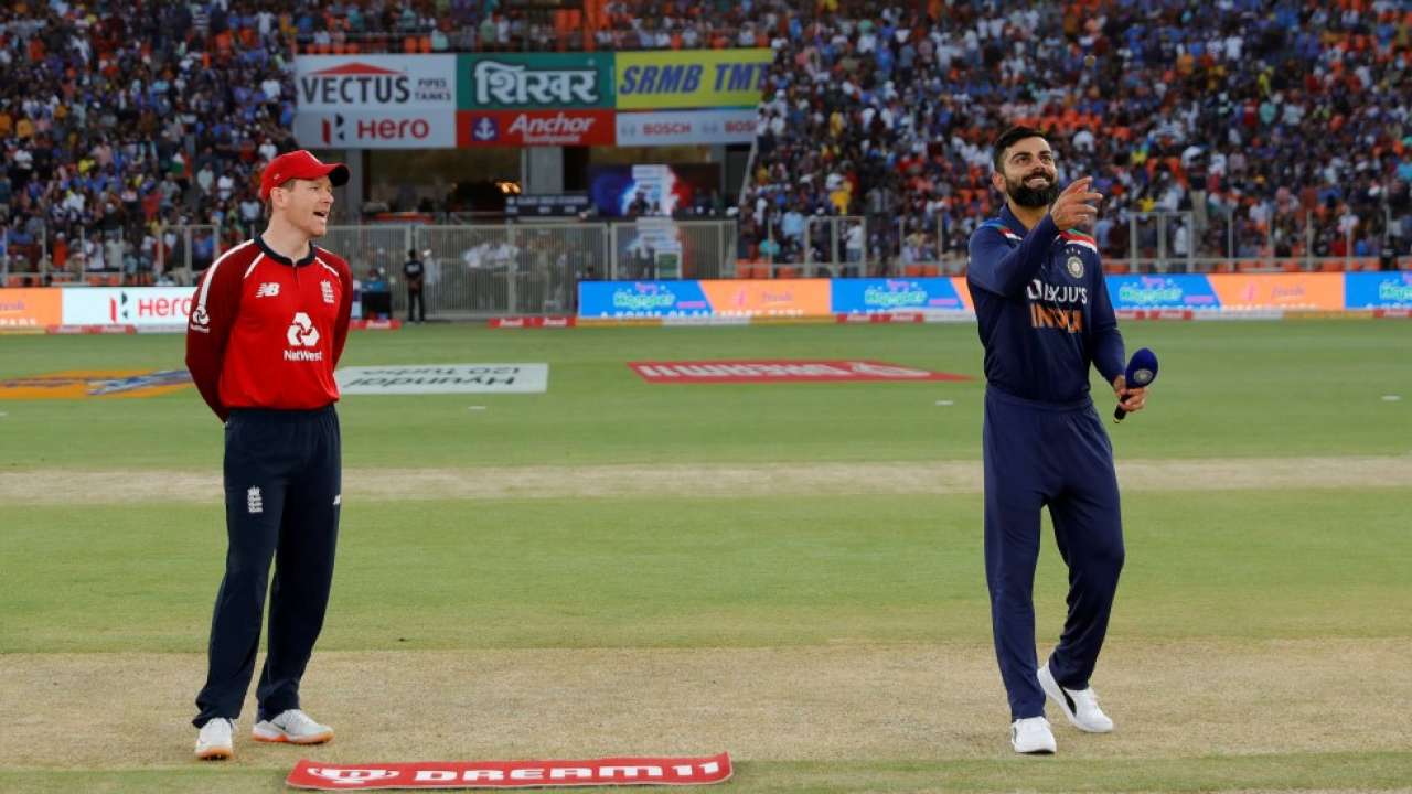 Virat Kohli and Eoin Morgan