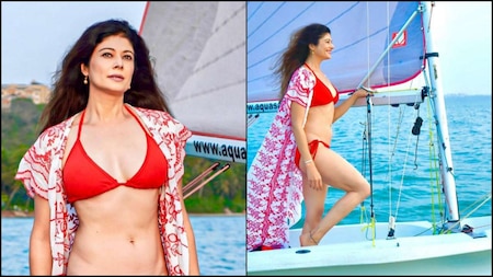 Pooja Batra dons a sexy look in a red bikini