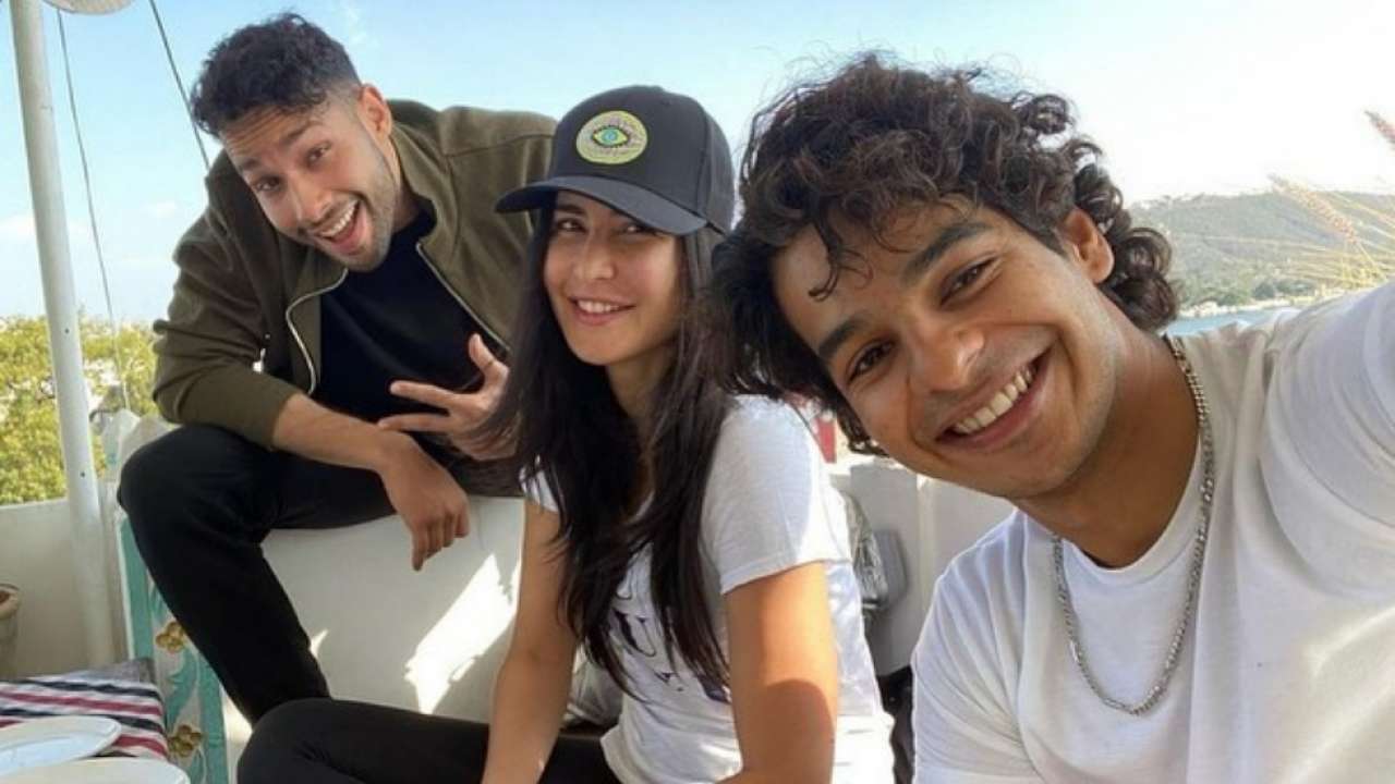 Katrina Kaif with Ishaan Khatter and Siddhant Chaturvedi