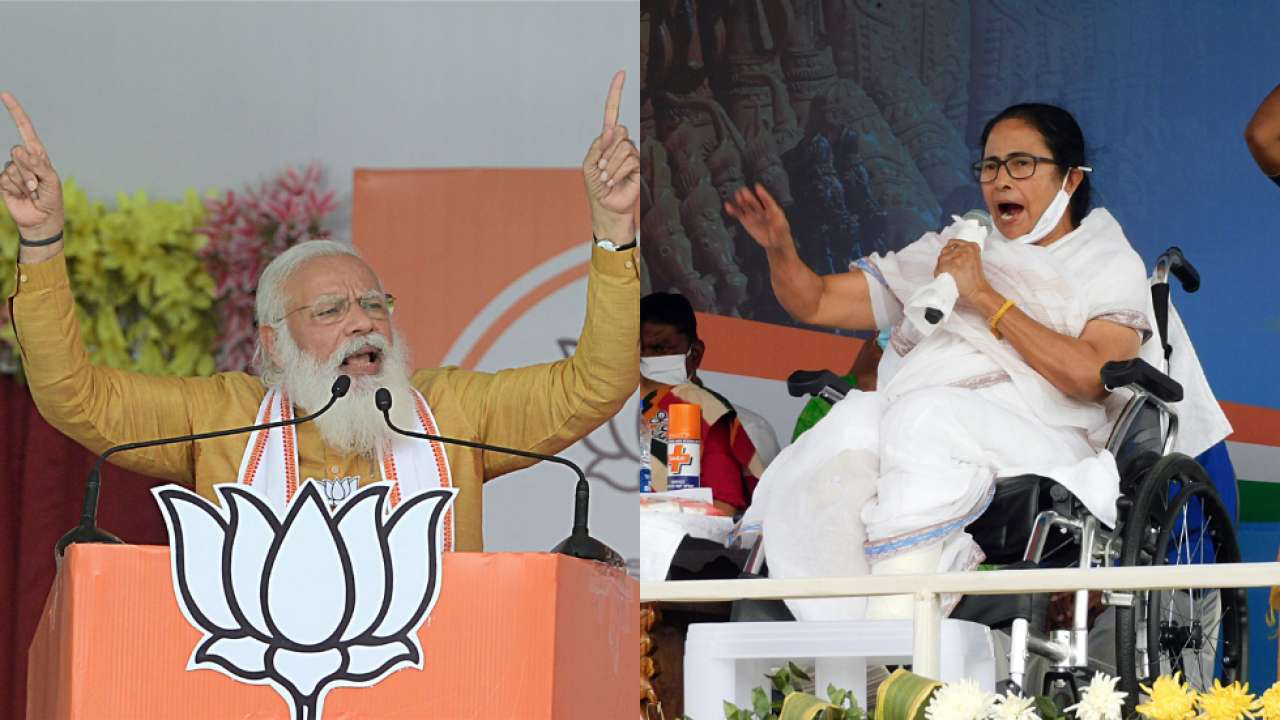 PM Narendra Modi and West Bengal CM Mamata Banerjee.