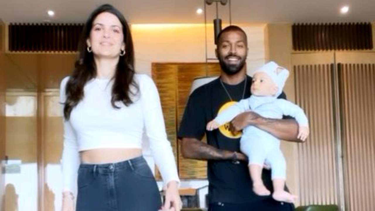 Natasa Stankovic and Hardik Pandya