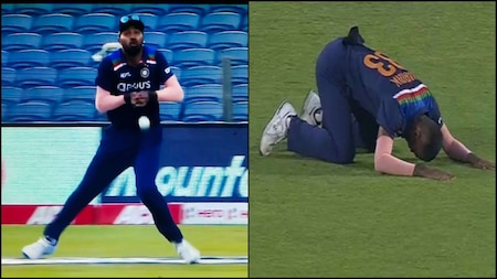 Hardik Pandya drops Ben Stokes, but then gets happy after all-rounder is finally out