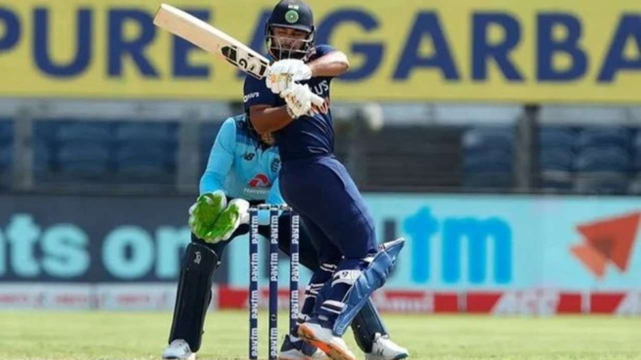 Just Rishabh Pant hitting the ball for a boundary