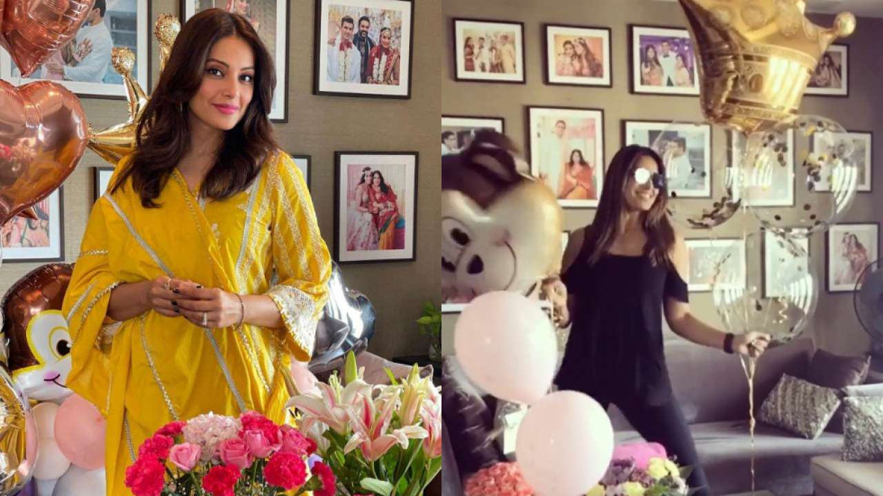 Bipasha Basu and Karan Singh Grover's photo wall of memories in living room