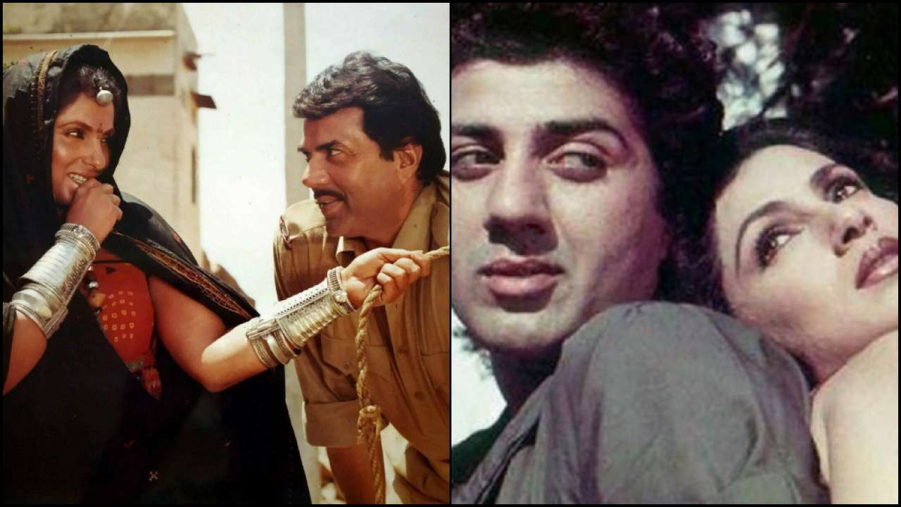 Dimple Kapadia with Dharmendra and Sunny Deol Dimple Kapadia with Dharmendra and Sunny Deol