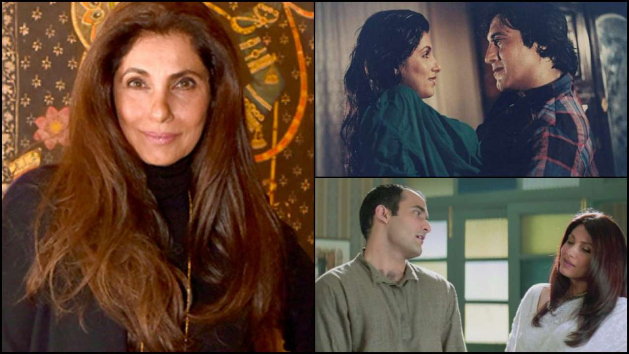Dimple Kapadia with Vinod Khanna and Akshaye Khanna Dimple Kapadia with Vinod Khanna and Akshaye Khanna