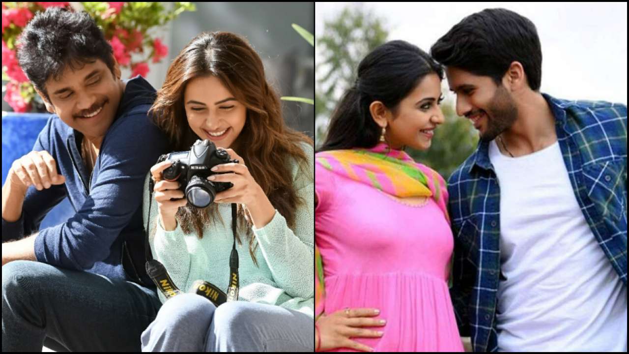 Rakul Preet Singh with Nagarjuna and Naga Chaitanya Rakul Preet Singh with Nagarjuna and Naga Chaitanya