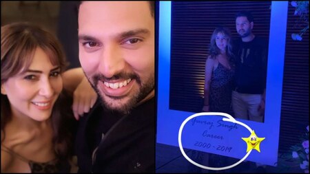 Yuvraj Singh and Kim Sharma