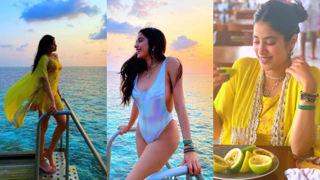 As Janhvi Kapoor poses in sexy iridescent monokini, here are all her  stunning photos from Maldives vacation