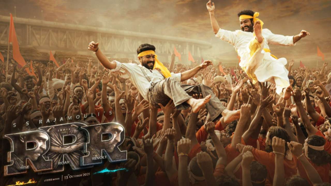 Rrr New Poster Jr Ntr Ram Charan As Komaram Bheem Alluri Sitarama Raju Captured In 