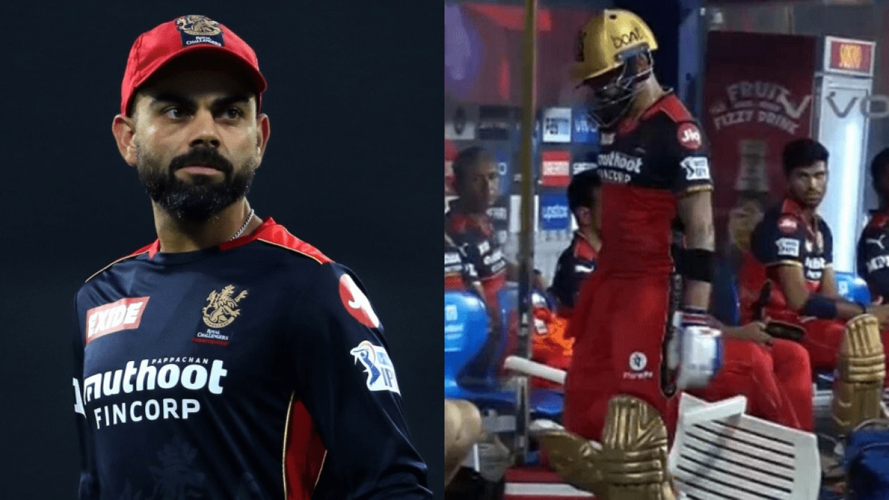 Watch: RCB skipper Virat Kohli smashes chair in disgust, reprimanded for  breaching IPL code of conduct