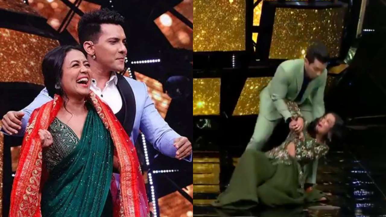 Neha Kakkar falls on the stage while dancing with Aditya Narayan in viral throwback video from 'Indian Idol 11'