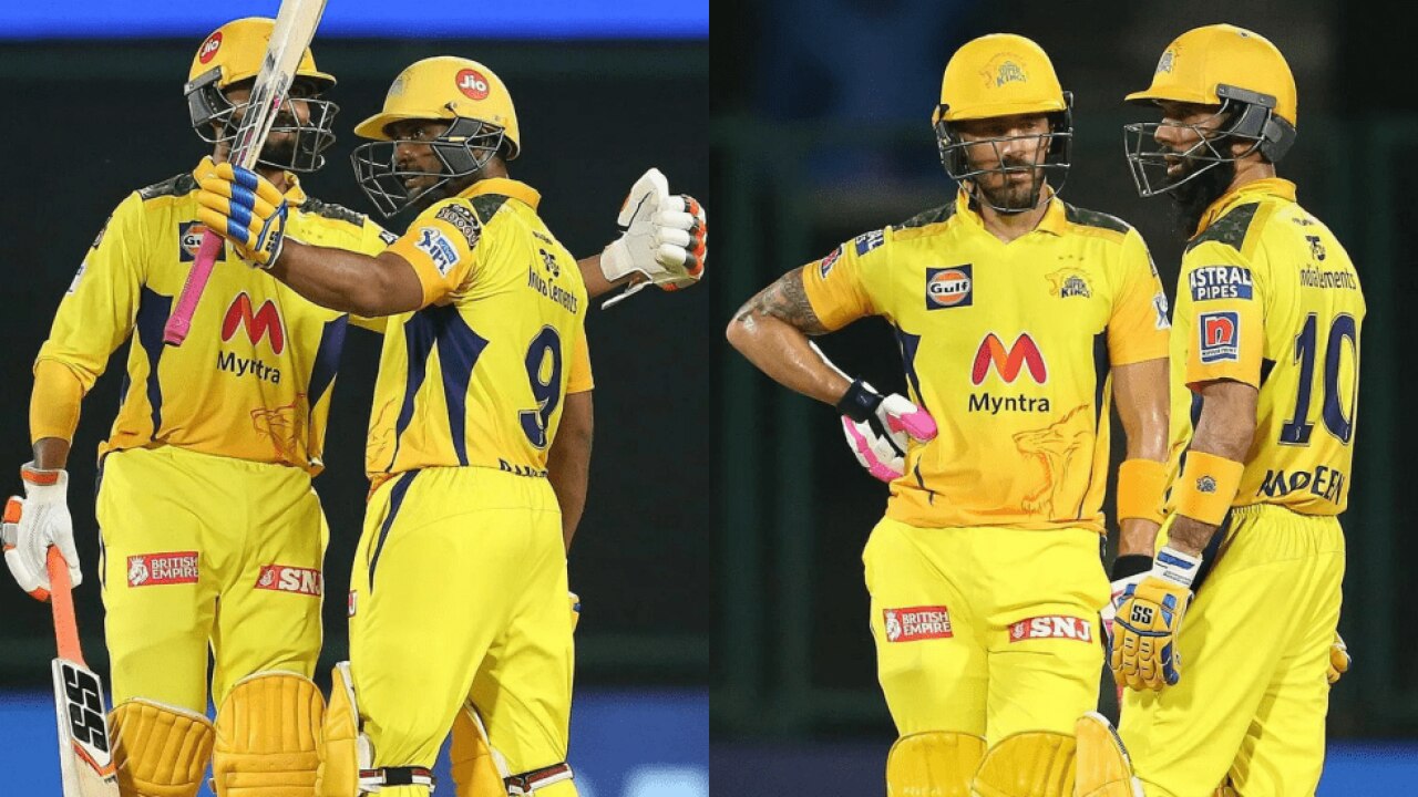 Ambati Rayudu, Faf du Plessis and Moeen Ali