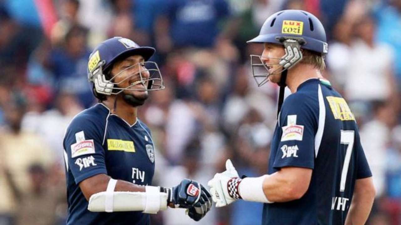 Kumar Sangakkara and Cameron White - Deccan Chargers (2012)