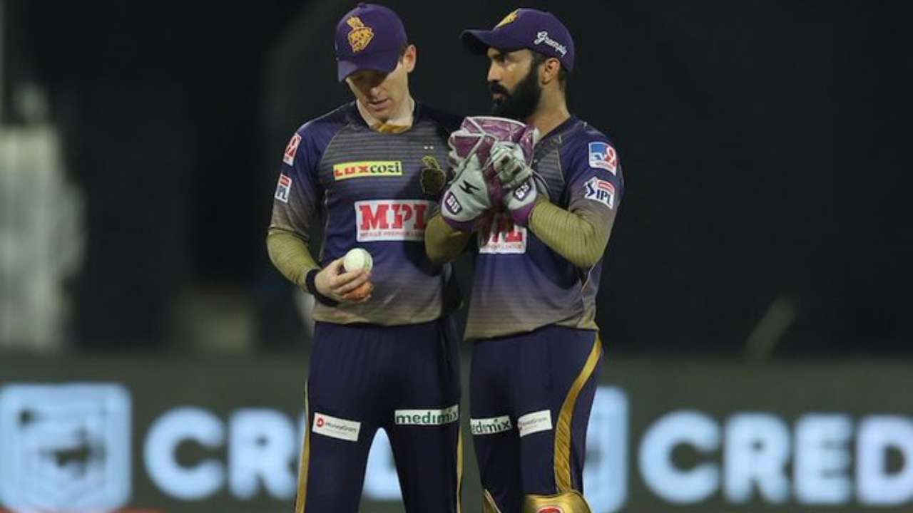 Eoin Morgan and Dinesh Karthik - Kolkata Knight Riders (2020)