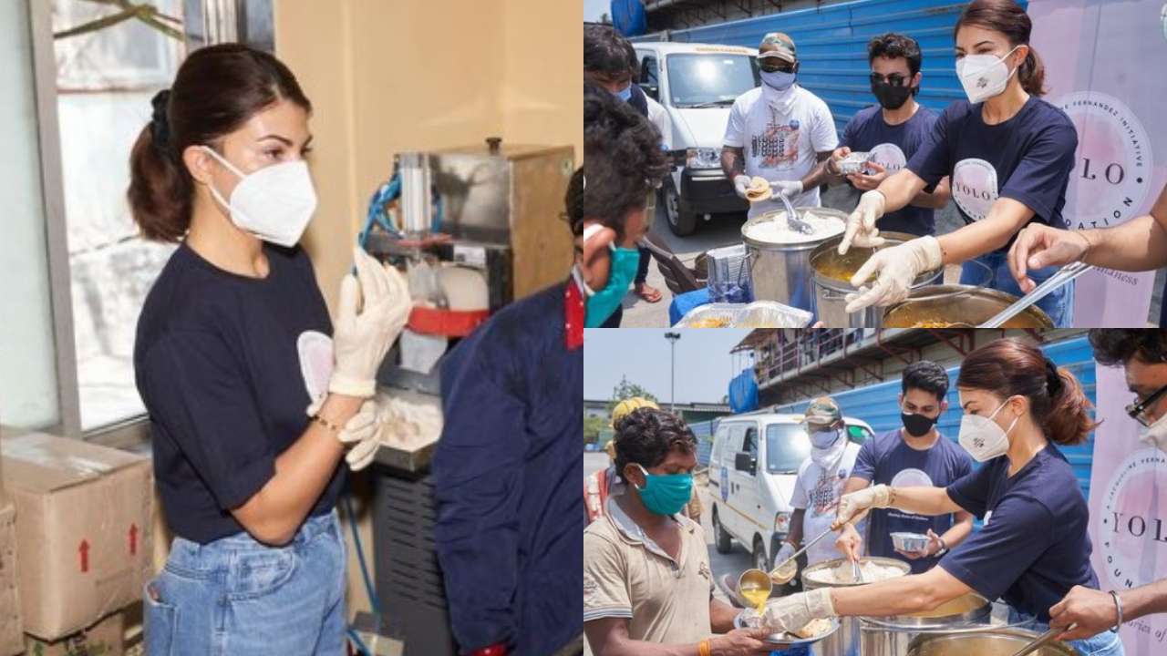 Jacqueline Fernandez distributes meals in Mumbai amid COVID-19 crisis, pics go VIRAL