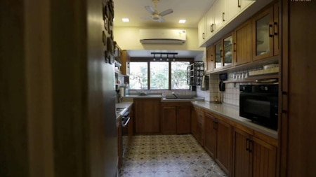 Dia Mirza's minimal kitchen space