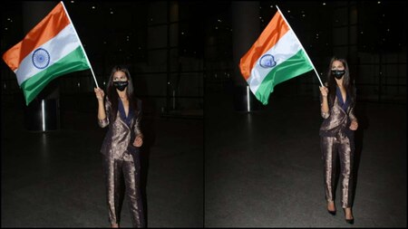 Miss Universe India Adline Castelino is back in India