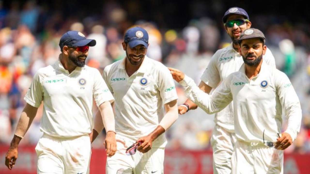 Mohammed Shami, Ishant Sharma, Jasprit Bumrah, Virat Kohli