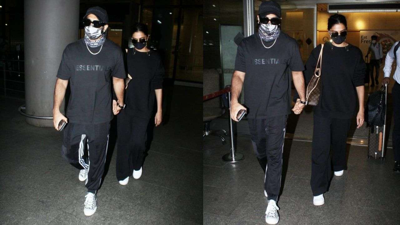 Ranveer Singh Makes An Airport Entry In An All-Black Ensemble With A Mask &  Sunglasses, Gets Trolled: Following SRK Steps To Be Away From Limelight