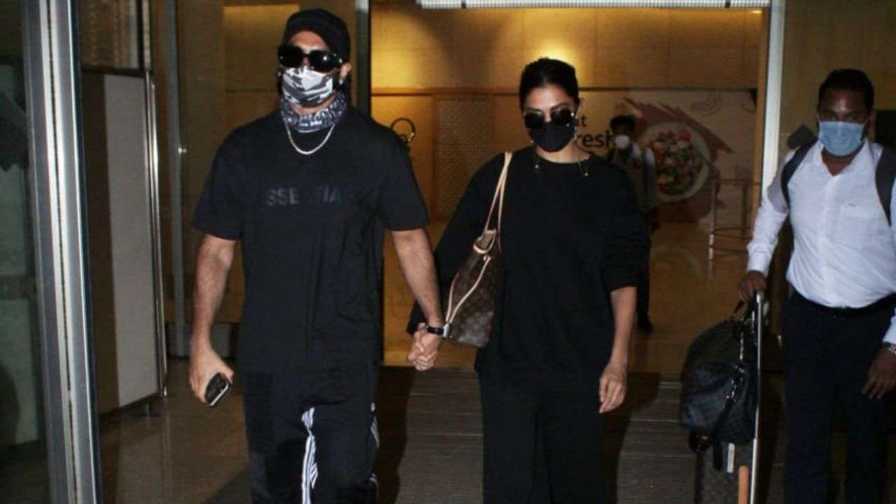 Deepika Padukone Spotted At Airport, Ranveer Singh Twins With Alia Bhatt In  Black - See Pics, News