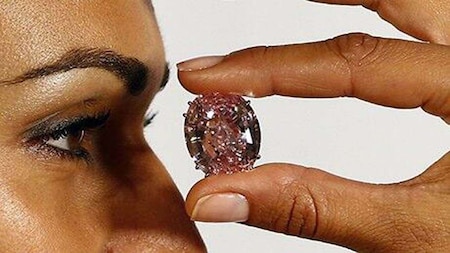 The Pink Star largest diamond in Fancy Vivid Pink