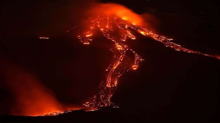 Italy's Mount Etna volcano erupts