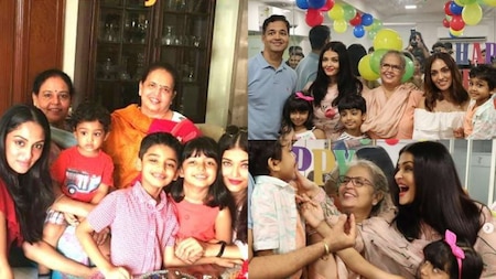 Unseen pictures of Aishwarya Rai Bachchan at nephews Vihaan and Shivaansh's birthdays