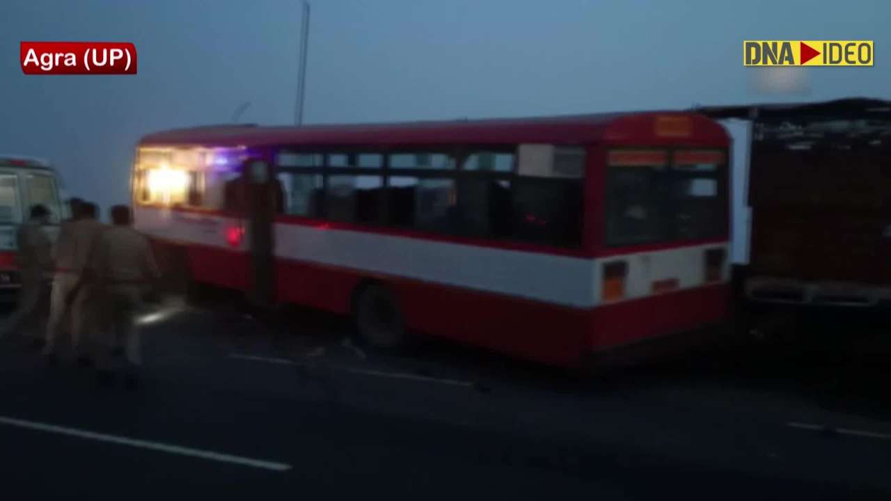 4 dead in truckbus collision on AgraKanpur Highway
